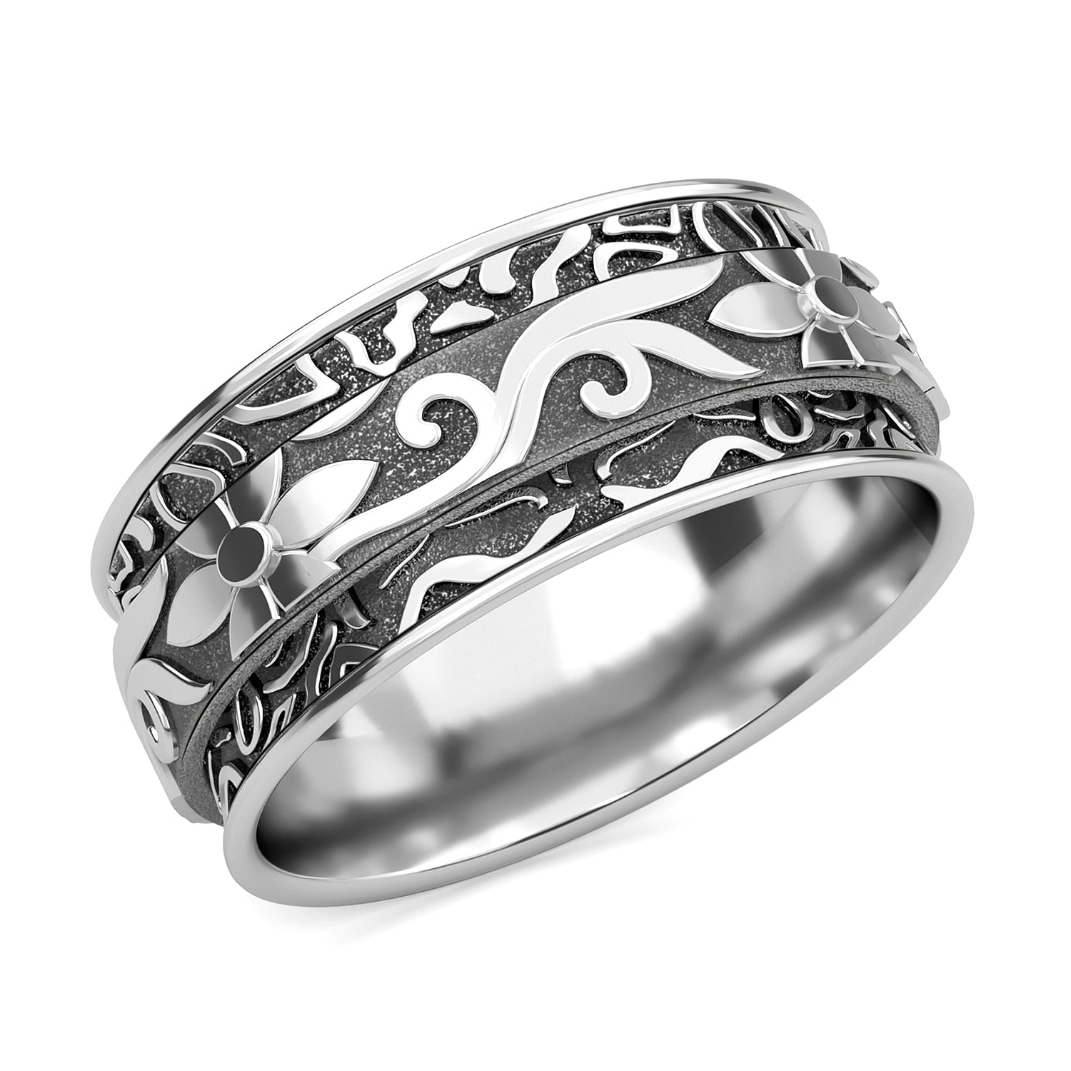14K Stainless Steel Unique Greek Style Gold/Sliver Casual Finger Ring Unisex 