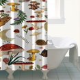 thumbnail image 4 of Red Mushroom Nature White Pattern Shower Curtain 84"x72" ,Bathroom Decorative Shower Curtains Set with 12 Hooks,Modern Waterproof Washable Shower Curtain, 4 of 6