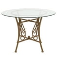 thumbnail image 3 of Flash Furniture Princeton 42'' Round Glass Dining Table with Matte Gold Metal Frame, 3 of 3