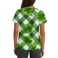 thumbnail image 3 of St. Patrick's Day Womens Scrub Top Irish Lucky Clover V Neck Nurse Working Uniforms Summer Short Sleeve Festival Scrub Shirts, 3 of 3