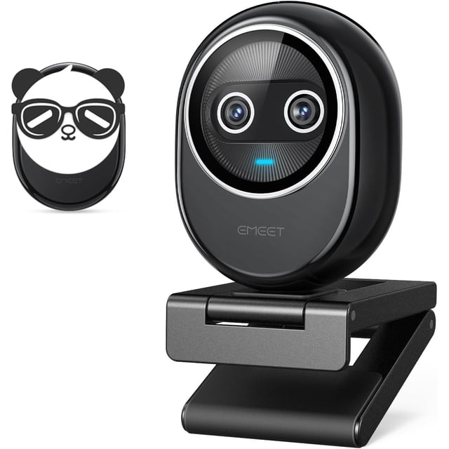 Cámara web EMEET Piko+ 4K de doble cámara alimentada por IA con 3 micrófonos