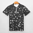 thumbnail image 3 of Bling with Diamond Men Zipper T-shirt Summer Casual Short Sleeve T-shirt Top, 3 of 7