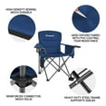 thumbnail image 4 of KingCamp Padded Chair with Cupholder, Cooler, and Pocket, Blue (2 Pack), 4 of 12