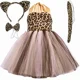thumbnail image 2 of Vestido con tutú de leopardo y guepardo para niñas, vestidos de tul con temática de bosque para fiestas de cumpleaños de niñas, disfraces de animales para Halloween para niños pequeños, 2 of 5
