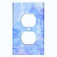 thumbnail image 2 of Metal Light Switch Plate Cover Romantic Paris Eiffel Tower Letter Baby Blue PRS009, 2 of 13