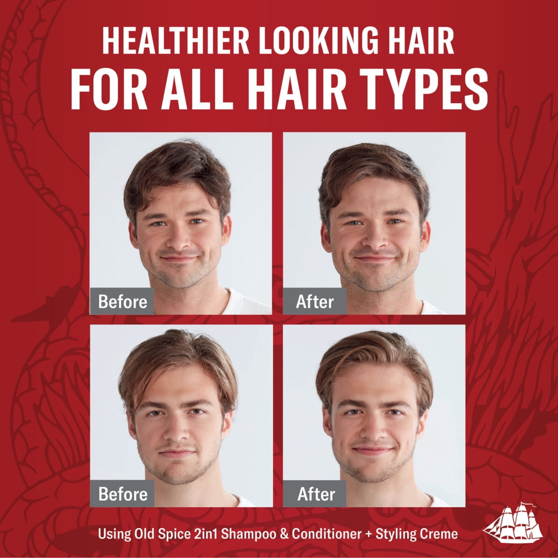 (4 pack) Old Spice Mamba King 2n1 Men's Shampoo and Conditioner, All Hair Types, 21.9 fl oz