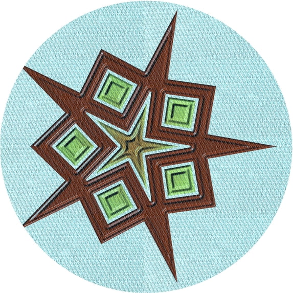 Ahgly Company Machine Washable Indoor Round Transitional Electric Blue Area Rugs, 5' Round