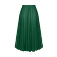 thumbnail image 3 of Blmnix A Line Skirt Womens Skirts Pleated Skirt High Waisted Petticoat Green Long Skirt Womens Skirts Midi Length,XL, 3 of 6