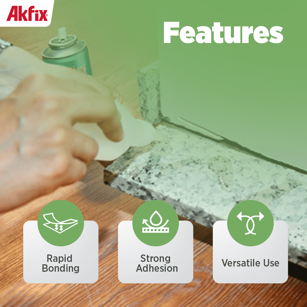 Akfix 710 Stone and Marble Fast Adhesive with Activator-2 Pack