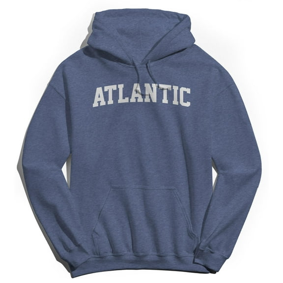Atlantic Graphic Navy Heather Men's Cotton Pullover Hoodie