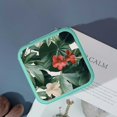 thumbnail image 4 of Shiartex Red Flowers Green Leaves Jewelry Box for Necklace Ring Earring Storage, Portable Travel Essential Gift for Anniversaries, Bridesmaids, Women, PU Leather Green, 4 of 5