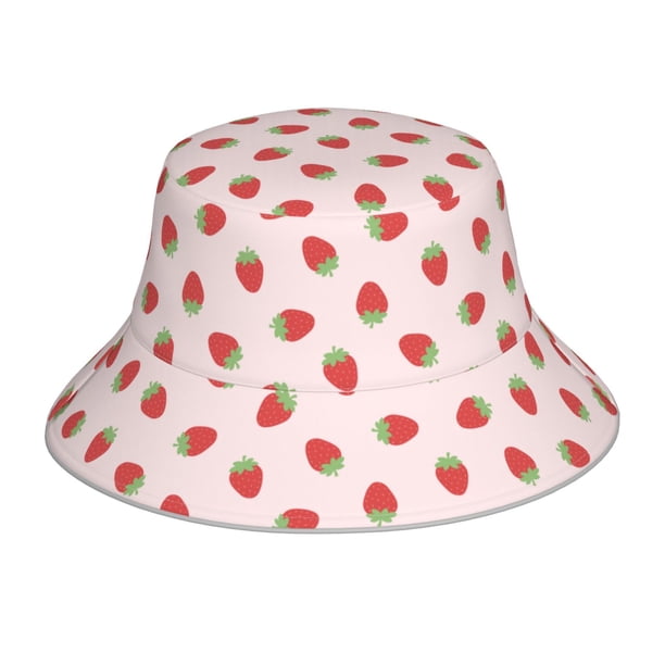 Balery Strawberry Sombreros para el sol para hombre y mujer, sombrero de pescador con UPF 50+