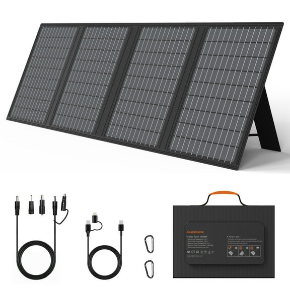 MHPOWOS 60W Portable Solar Panel Charger Foldable USB Solar Phone Charger for Camping Hiking Backpacking