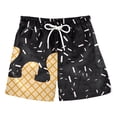 thumbnail image 3 of WOYY Toddler Boys Summer Beach Shorts Ice-Cream Print Breathable Shorts with Drawstring, 3 of 3