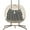 Gray, variant on Aukfa Double Swing Egg Chair with Stand 2 Person Indoor Outdoor Wicker Loveseat with Cushions, Khaki