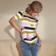 thumbnail image 3 of Balery Gold Glittering Hearts and Flamingos Body de cuello redondo de manga corta para mujer Tops de manga corta Tops básicos-Large, 3 of 7