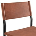 thumbnail image 4 of CHITA 24" Faux Leather Bar Stools Counter Height with Sling-style Back & Metal Base, Adjustable Height, Brown, 4 of 16