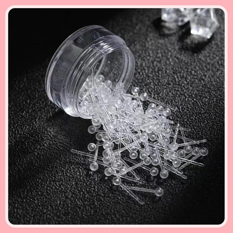Clear Plastic Earrings for Sports,300 Pairs Clear Earring Studs and Earring  Backs