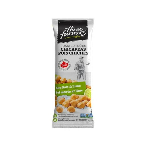 Roasted Chickpea Snack Packs | Sea Salt & Lime | Plant Protein | High Source of Fibre | Low Fat Snack | Vegan Snack | Gluten-Free Snack | Non-GMO Certified