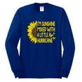 thumbnail image 2 of Wild Bobby, I'm Sunshine Mixed With A Little Hurricane , Inspirational/Christian, Men Long Sleeve Shirt, Royal, Small, 2 of 5
