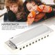 thumbnail image 4 of KONGSHENG AM-20D Phosphor Bronze Reed 10 Hole 20 Tone Blues Harmonica in the Key of Bb White, 4 of 4