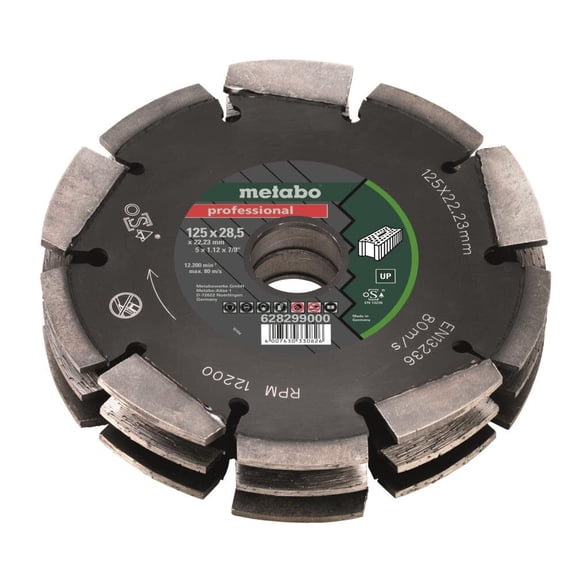 Metabo 5 Inch Professional Segmented Rim 3 Row Diamond Cutting Disc For Masonry