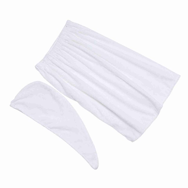 TOALLA DE SAUNA PARA MUJER, JUEGO DE TOALLAS DE BAÑO DE SPA, ALBORNOZ SUER Y GORRO PARAR EL CABELLO DE SECAD