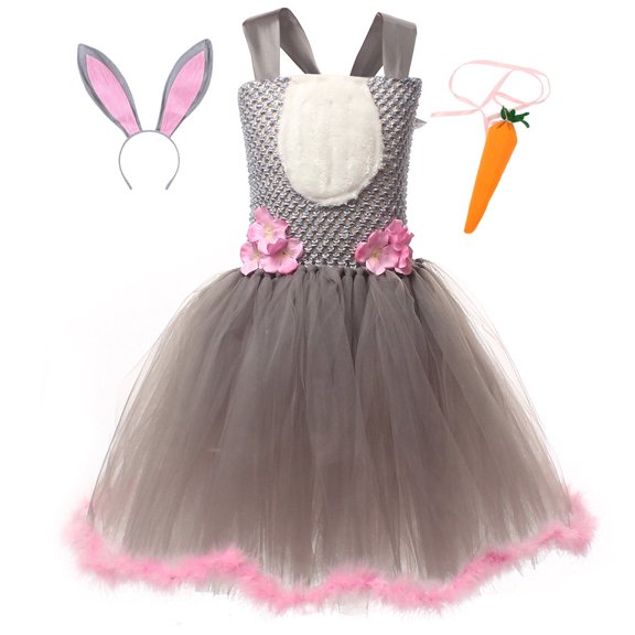 Shadoumai Children Girls Easter Dress Set 4t Easter's Day Cute Print Backless Sleeveless Casual Birthday Party Dresses Little Girl Outfits Toddlers