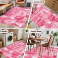 thumbnail image 5 of Pink Abstract Area Rugs 4'x6', Washable Small Throw Rugs for Office Bathroom, Vintage Geometric Gradient Oil Painting Modern Indoor Outdoor Rug Non-Slip Low Pile Carpet Runner Reversible Floor Mats, 5 of 8