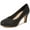 Black, variant on kkdom Women High Heels Pumps Round Toe Classic Platform Pump Beige Size 4.5