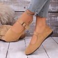 thumbnail image 6 of FRSASU Women's Ballet Flats Slip on Round Toe Comfortable Mary Jane Shoes Casual Daily Wear Working Shoes Khaki, 6 of 9
