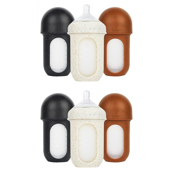Nursh, Silicone Pouch Bottle, Medium, 3 Months  , 6 Bottles, 8 oz (236 ml) Each
