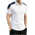 thumbnail image 3 of IhhxPro Men's Short Sleeve Moisture-Wicking Collared Shirt Contrast Shoulder Performance Summer Casual Athletic Fit Quick Dry Golf Outdoor M-4XL, 3 of 7