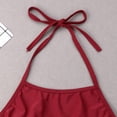 thumbnail image 3 of PENGXIANG Family Matching Mother Girl Bikini Set Halter Floral Ruffle High Waisted Swimwear Bathing Suit, 3 of 6