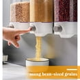 thumbnail image 4 of Kearding Dispensador de granos Hogar Cocina Montado en la pared Contenedor de almacenamiento de alimentos Almacenamiento de alimentos Ventana 1L, 4 of 6