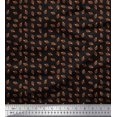 thumbnail image 1 of Soimoi Rayon Fabric French Horn Musical Instrument Print Fabric by The Yard 56 Inch Wide, 1 of 3