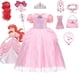 thumbnail image 2 of Ariel-vestido de baile de lujo de La Sirenita para niñas, traje de fiesta de tul en capas, disfraz de princesa rosa Fivean unisex, 2 of 2