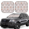 thumbnail image 1 of Lukts Various Rabbits Print 2 Piece Car Sun Shade Windshield,Foldable Car Shade Front Windshield with Keeps Your Vehicle Cool-Medium, 1 of 6