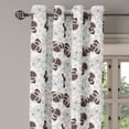thumbnail image 2 of Ambesonne Dog Lover Grommet Curtain, Pug Portraits Traces, 50" x 120", Beige Brown Tan, 2 of 6