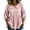 Pink, variant on BODOAO Women's 2026 Gingham Peplum Blouse, 3/4 Puff Sleeve Button Down Shirt, Lightweight Breathable Loose Fit Cute Casual Top for Summer Fall Daily Wear Outfits Blue L