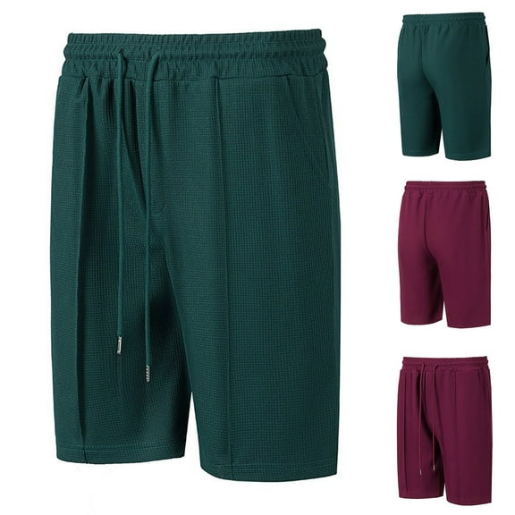 ZyeKqe Mens Shorts Casual Elastic Waist Drawstring Lightweight Vacation Summer Beach Shorts with Pockets