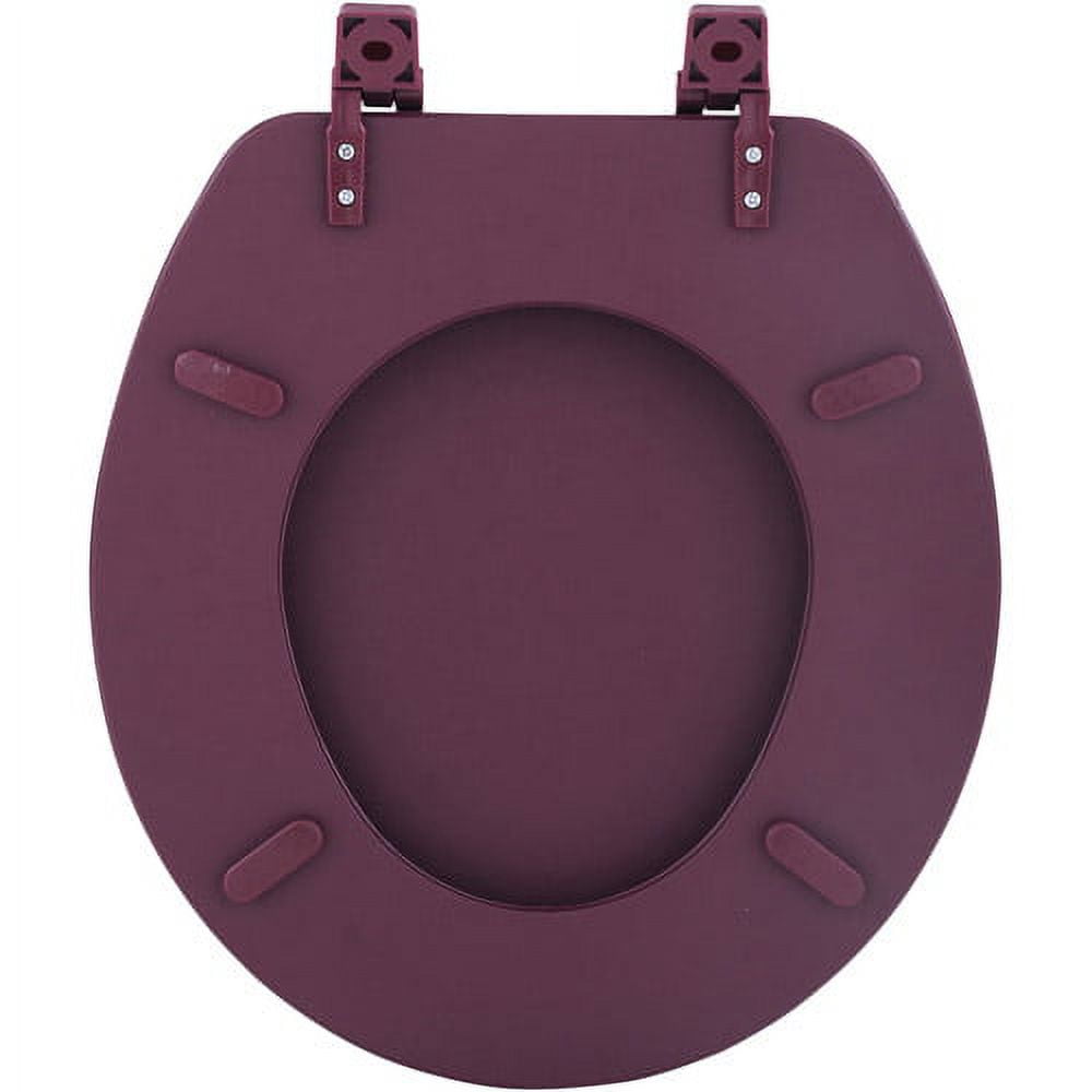 Achim Fantasia 17" Soft Standard Vinyl Toilet Seat, One Size Fits All, Burgundy