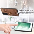 thumbnail image 4 of Allytech Wallet Case for Samsung Galaxy S22, Support Car Mount, Luxury PU Leather Shockproof Anti-Fall 360° Finger Ring Stand Rotatable Kickstand Case with Magnetic Snap & Card Slots - Brown, 4 of 8