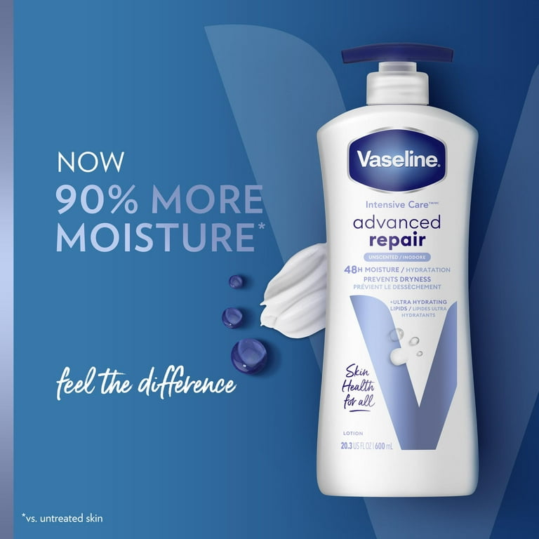 Vaseline intensive care advanced repair hand unscented lotion online