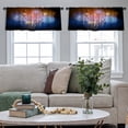 thumbnail image 3 of LALILO Kitchen Curtain Valance Holiday Firework Rod Pocket Window Curtain 52"x 18" Set of 2, 3 of 6