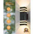 thumbnail image 4 of Luces de pared para exteriores SHIMR, paquete de 2 unidades, 110-240 V, Dusk to Dawn, 4 of 9