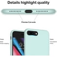 thumbnail image 4 of Compatible with iPhone 8 Plus Case, iPhone 7 Plus Slim Liquid Silicone Full Covered Soft Gel Rubber Case Cover for iPhone7 Plus/iPhone 8 Plus 5.5 inch-Mint Green, 4 of 11