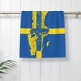thumbnail image 5 of Sweden Map Flag Hand Towel Ultra Soft Bath Towels Kitchen Dish Guest Towel For Spa Gym Home Decor 15.7"X27.5", 5 of 7