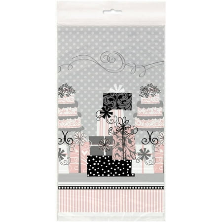 Unique Industries Plastic Tablecloth, 54" x 0.01", Multicolor Solid Print