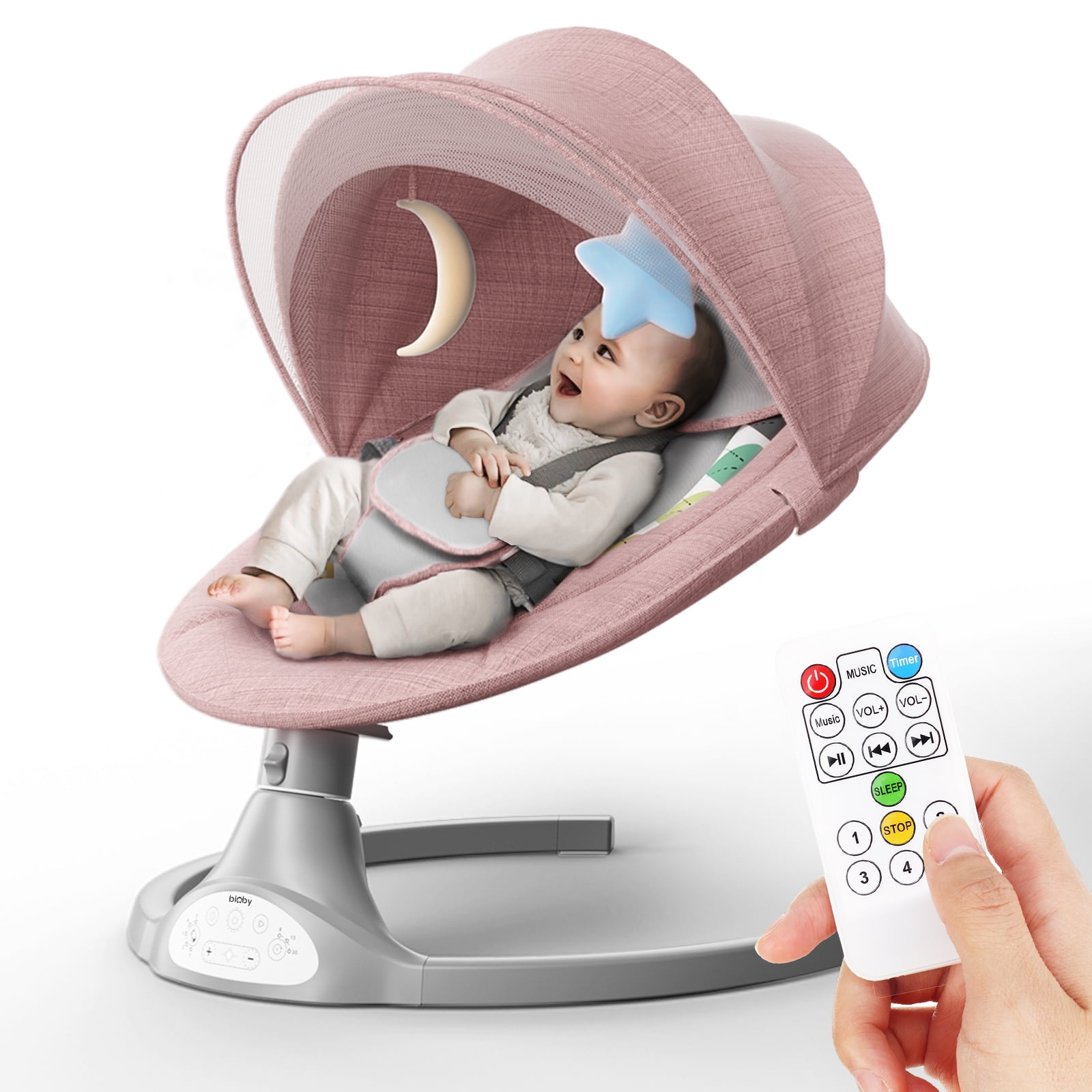 Electric Baby Swing And Bouncer With Bluetooth Music & Remote Control ...